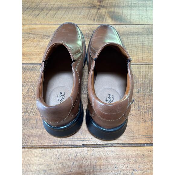 Mens Clarks Kempton Free Leather Comfort Slip-On Brown Loafer Shoes Size‎ 11 - Picture 6 of 11